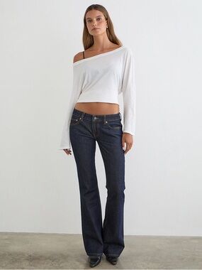Motel Rocks Extra Low Rise Jeans in Indigo